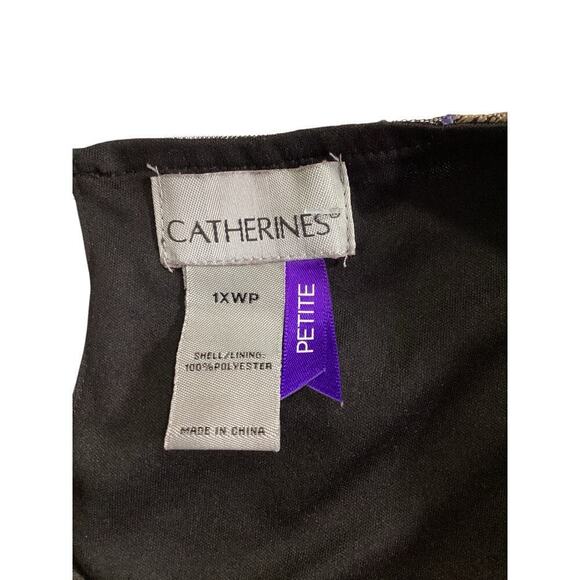 Catherine’s Floral Embroidered Mesh Overlay Top Blouse Sz 1XP Black - Picture 5 of 5